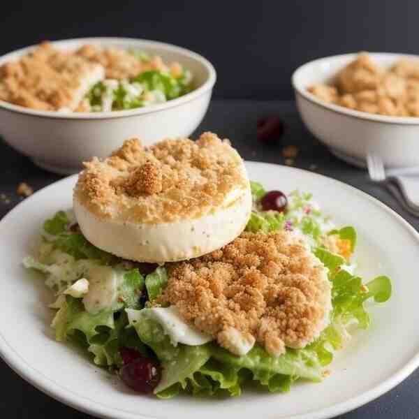 Сырный салат с сухарной крошкой